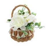 Home Decoration Rattan Pot Flower Elegant Willow Wicker Diy Baskets Durable Artificial Flowers Basket