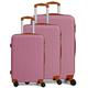 CALDARIUS Suitcase Set | Hard Shell Suitcase | Lightweight | with Combination Lock | 4 Dual Spinner Wheels | Travel Bag, Luggage Sets, (3 Piece Full Set) (Rose)