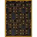 Joy Carpets Any Day Matinee Admit One Rectangle Theater Area Rugs 01 Black - 3 ft. 10 in. x 5 ft. 4 in.