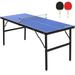 SAINSPEED Foldable Table Tennis Table Medium Table Tennis Table Set Indoor/Outdoor Portable Table Tennis Table with Net Blue