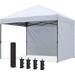 ABCCANOPY Pop Up Canopy Tent 10x10Ft Outdoor Canopy with 2 Removable Sunwalls Instant Sun Protection Shelterï¼ŒWhite