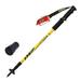 MIXFEER shockproof Walking Stick 3-Section Telescopic Adjustable Trekking Hiking Pole Outdoor Cane