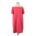 FELICITY & COCO Casual Dress - Midi: Red Solid Dresses - Women's Size Small