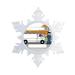 The Holiday Aisle® Personalized NTT Cartoon Snowflake Service Van, Contractor, Subcontractor | 5.5 H x 5.5 W x 0.25 D in | Wayfair
