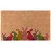 The Holiday Aisle® Monfiston Hunting Squad 30" x 18" Non-Slip Outdoor Doormat Coir in Brown | 30 H x 18 W x 1 D in | Wayfair