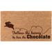 August Grove® Najda Follow the Bunny 30" x 18" Non-Slip Outdoor Doormat Coir in Brown | 30 H x 18 W x 1 D in | Wayfair