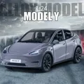 Teslas Model Y Model 3 avec chargement alliage Pys moulé sous pression jouet de voiture son et