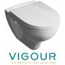 Vigour - Clivia plus Wand-WC spülrandlos +5cm Behindertengerecht mit SoftClose WC-Sitz abnehmbar,
