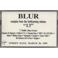 Blur Samples From The Forthcoming "13" 1999 USA cassette single CASSETTE