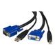 StarTech.com 10 ft 2-in-1 Universal USB KVM Cable - 10ft VGA KVM Cable - 10ft USB KVM Cable - 10ft KVM Switch Cable (SVUSB2N1_10) - video / USB cable - 3 m