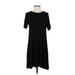 Ann Taylor LOFT Casual Dress - Shift: Black Solid Dresses - Women's Size X-Small