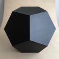 Black Dodecahedron | End Table Mathematical Object Sculpture