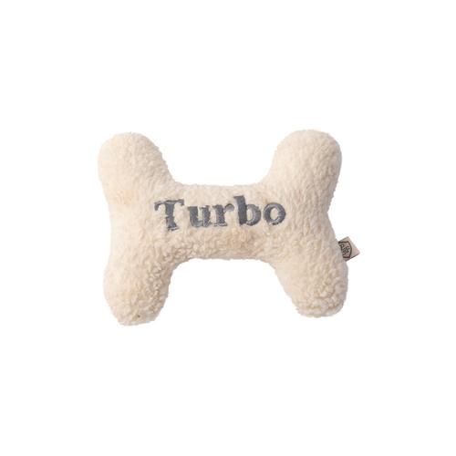 Personalisierter Hundeknochen Teddy I Beige (Farbe: Grau)