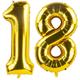 18 Number Balloon 18Th Birthday Decorations Gold Balloons Years Old Decoration Anniversary