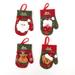 Santa Reindeer Christmas New Year Pocket Cute Cutter and Fork BagsTableware Cutlery Holder Gift Bags 4PCS