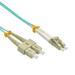 Cable Central LLC (5 Pack) 2m LC/UPC-SC/UPC OM3 Multimode Duplex OFNR 2.0mm Aqua Fiber Optic Patch Cable - 6.5 Feet