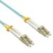 Cable Central LLC (5 Pack) 0.5m LC/UPC LC/UPC Multimode Duplex OFNR 2.0mm OM4 Fiber Optic Cable Aqua - 1.6 Feet