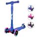 ABUKY Scooters for Kids Age 3-5 Kick Scooter for Boys Girls Toddlers 4 Adjustable Height AEBC-9 Bearing 3 Light Up Wheels Outdoor Activities for Children from 3 to 12 Years Old Blue