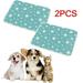 2Pcs Washable Dog Pee Pads Reusable Puppy Training Pads Waterproof Super Absorbency Dog Pads Pet Incontinence pads Puppy Rabbit Wee Whelping Pad for Indoor Outdoor Car Travel (50x70cm)(Green)