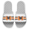 Men's ISlide White Mercer Bears Stripes Design Slide Sandals