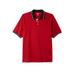 Men's Big & Tall Double Tipped Polo by KingSize in Red (Size 4XL)