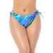 Plus Size Women's Innovator Adjustable Side-Tie Bikini Bottom by Swimsuits For All in Cool Rainbow Stripe (Size 12)