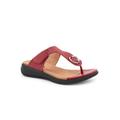 Extra Wide Width Women's Talara Sandal by SoftWalk in Dark Red (Size 7 1/2 WW)