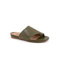 Wide Width Women's Corsica Slides by SoftWalk in Dark Olive (Size 8 W)