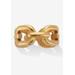 Women's Gold Ion-Plated Stainless Steel Chain Link Style Ring by PalmBeach Jewelry in Gold (Size 8)