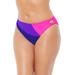 Plus Size Women's Romancer Colorblock Bikini Bottom by Swimsuits For All in Purple Pink (Size 4)
