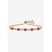 Women's 1.60 Cttw. Birthstone And Cz Gold-Plated Bolo Bracelet 10" by PalmBeach Jewelry in July