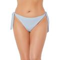 Plus Size Women's Elite Bikini Bottom by Swimsuits For All in Ribbed Light Blue (Size 24)