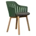 Cane-line Choice Indoor Dining Chair with Seat Cover, Teak Legs - 54500PPT | 54504T | 74500Y1510