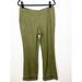 J. Crew Pants & Jumpsuits | J.Crew Olive Green 100% Wool Cuffed Wide Leg Pants Size 10 | Color: Green | Size: 10