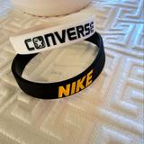 Nike Accessories | Nike Black Bracelet & White Converse Rubber Bangle Bracelets Logo Men / Women | Color: Black | Size: Os