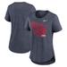 Women's Nike Heather Navy Cleveland Guardians Touch Tri-Blend T-Shirt