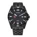 Men's San Diego State Aztecs Citizen Quartz Black-Tone Stainless Steel Watch