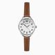 Sekonda Sekonda Easy Reader Ladies Watch | Silver Case & Brown Leather Strap with White Dial | 40479