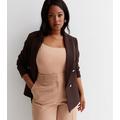 Curves Brown Utility Blazer New Look