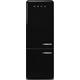 Smeg Left Hand Hinge FAB38LBL5 70/30 Frost Free Fridge Freezer - Black - E Rated, Black