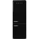 Smeg Right Hand Hinge FAB38RBL5 70/30 Frost Free Fridge Freezer - Black - E Rated, Black