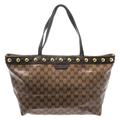 Gucci Beige/Ebony GG Crystal Canvas and Leather Medium Babouska Tote, Beige