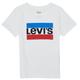 Levis SPORTSWEAR LOGO TEE boys's Children's T shirt in White. Sizes available:4 years,5 years,6 years