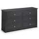 Julian Bowen Radley 6 Drawer Chest of Drawers / Anthracite / 6 Drawers