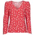 Naf Naf COLINE C1 women's Blouse in Red. Sizes available:UK 8,UK 10,UK 12