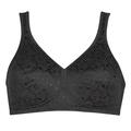 Triumph ELEGANT COTTON women's Triangle bras and Bralettes in Black. Sizes available:34B,34C,34D,36B,36C,38B,38C,40C,36D,38D,40D