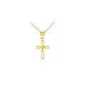Heart Cross Heart Necklace in 9ct Gold