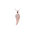 0.10ct Diamond Angel Wing Necklace in 9ct Rose Gold