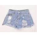 Preworn Womens Blue Denim Hot Pants Shorts Size 6