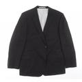 Marks and Spencer Mens Black Wool Jacket Suit Jacket Size 44